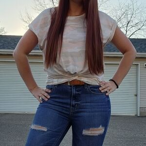 Lucky Brand pink camo tshirt